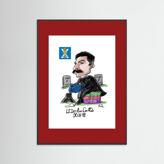 4 Scots Officer print on art paper 