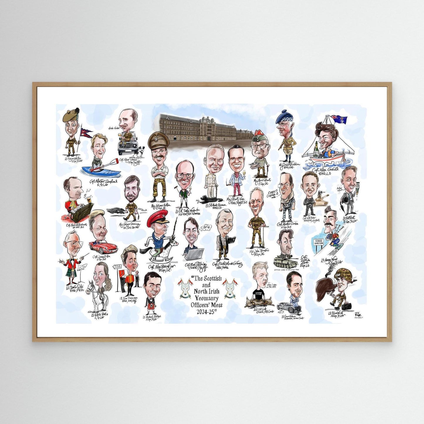 Scottish and NI Yeomanry print on canvas 