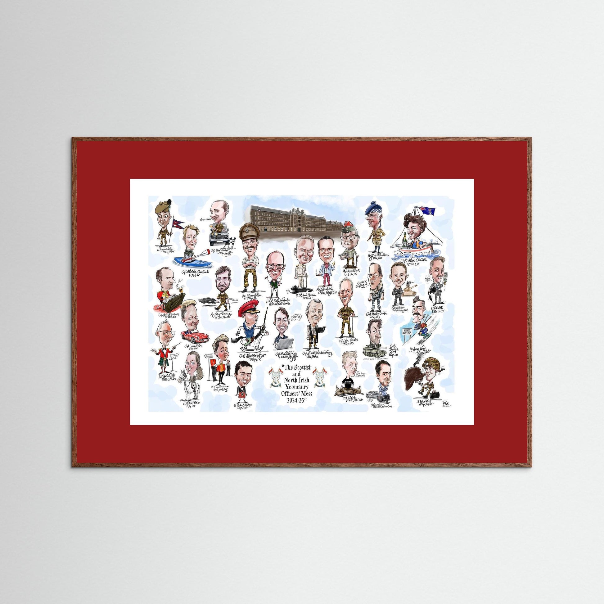 Scottish and NI Yeomanry A3 print on paper