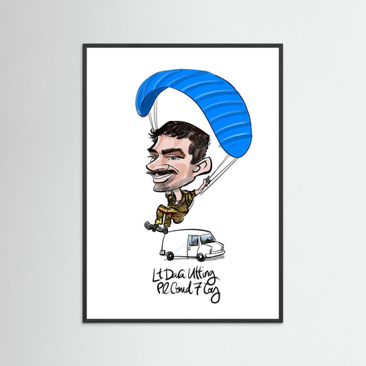 Caricature of Lt Dara Utting 