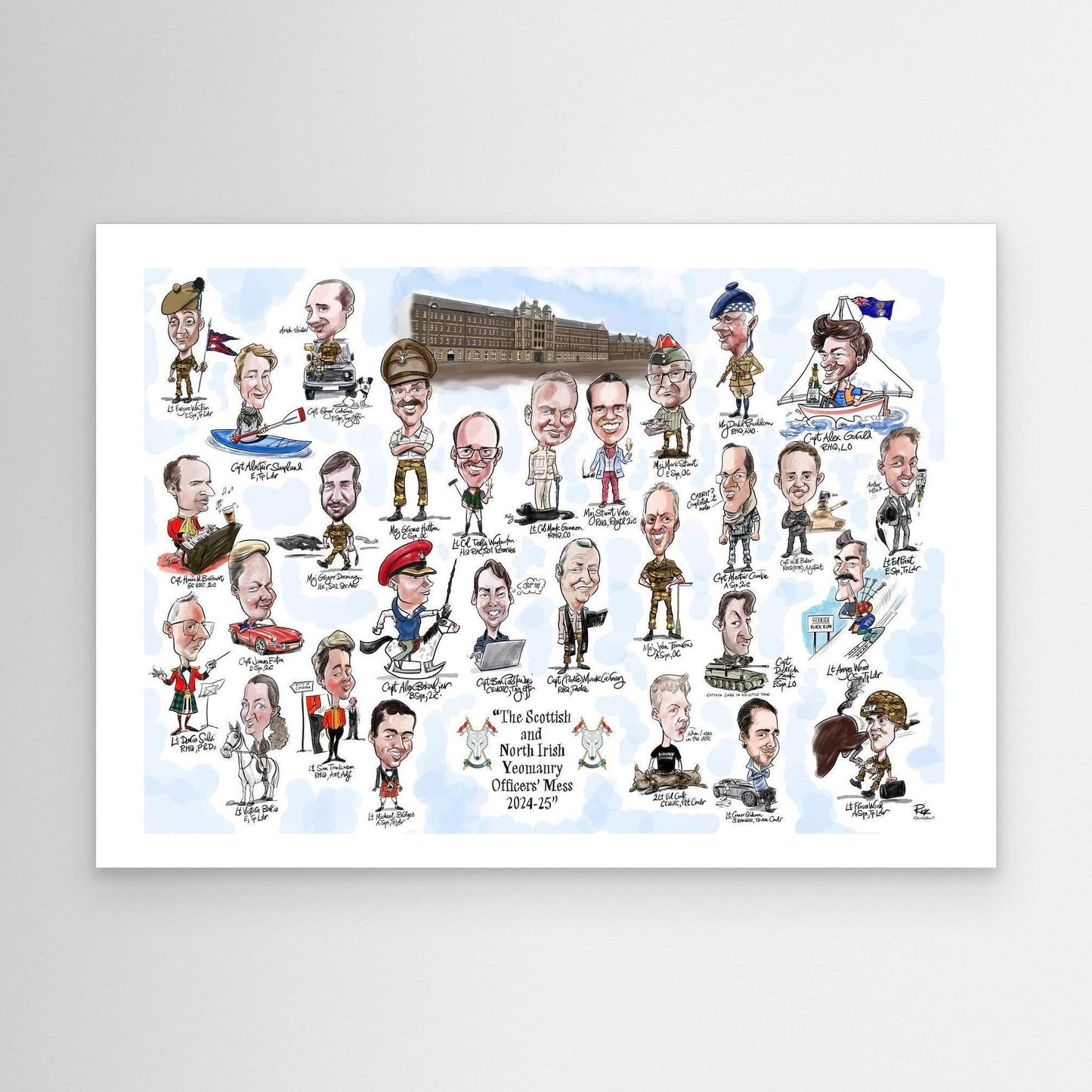 Scottish and NI Yeomanry print on canvas 