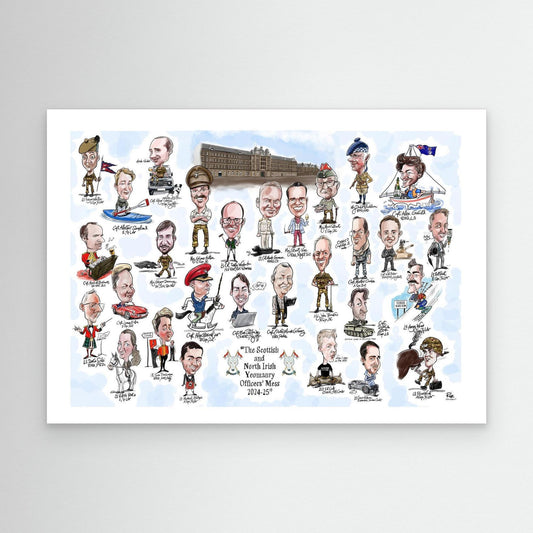 Scottish and NI Yeomanry print on canvas 